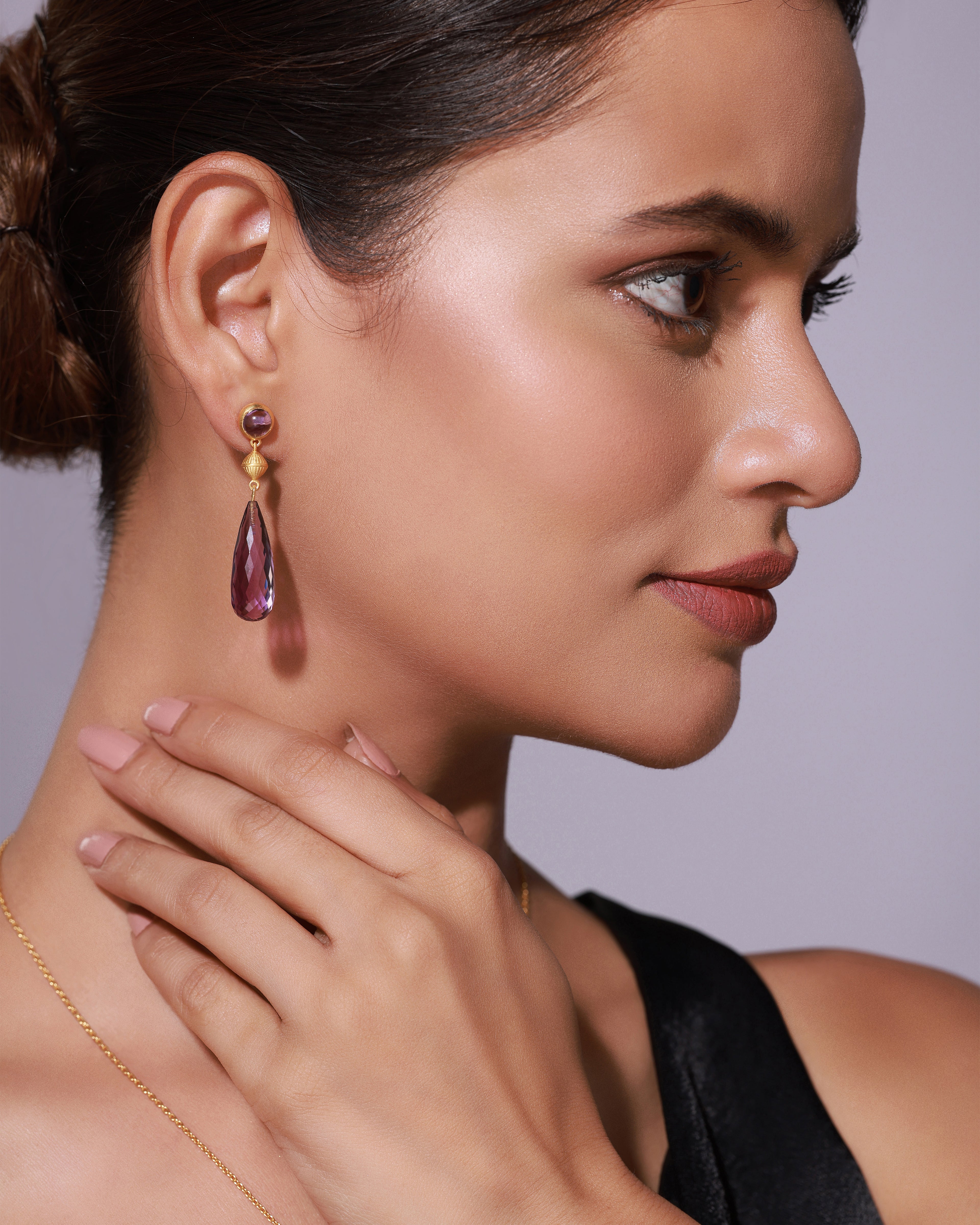 Amethyst Royal Prism Earring