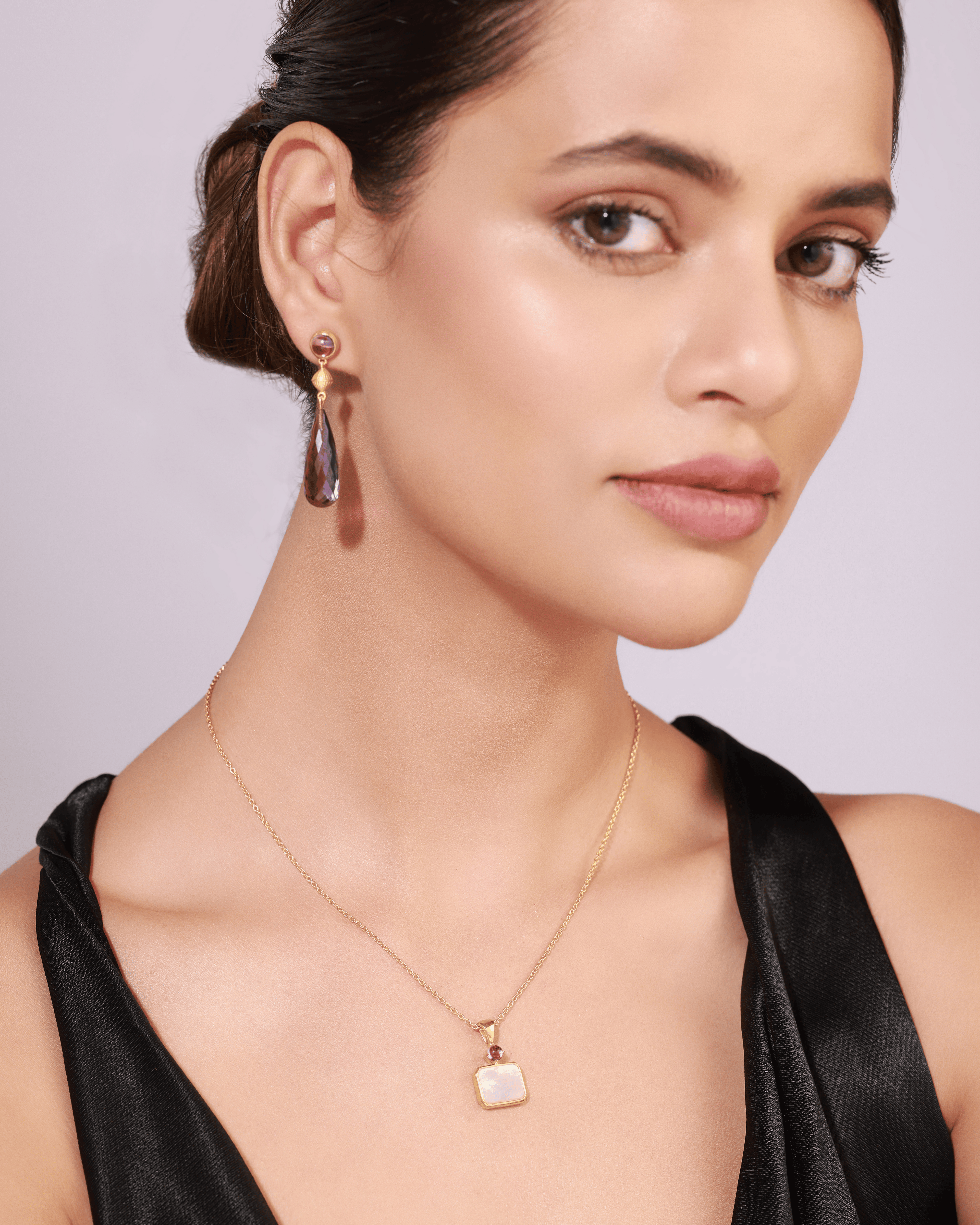 Amethyst on the Moon Necklace