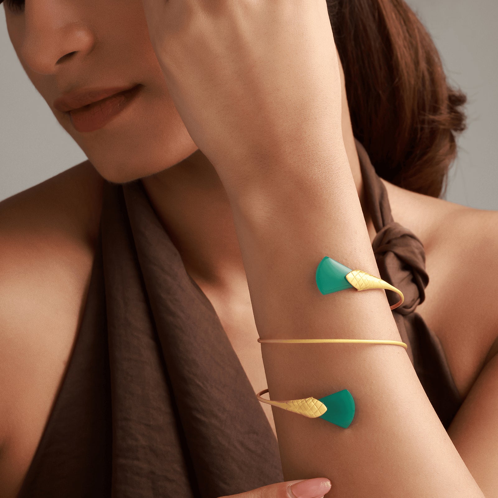 Serpent Verde - 92.5 Silver Bracelet