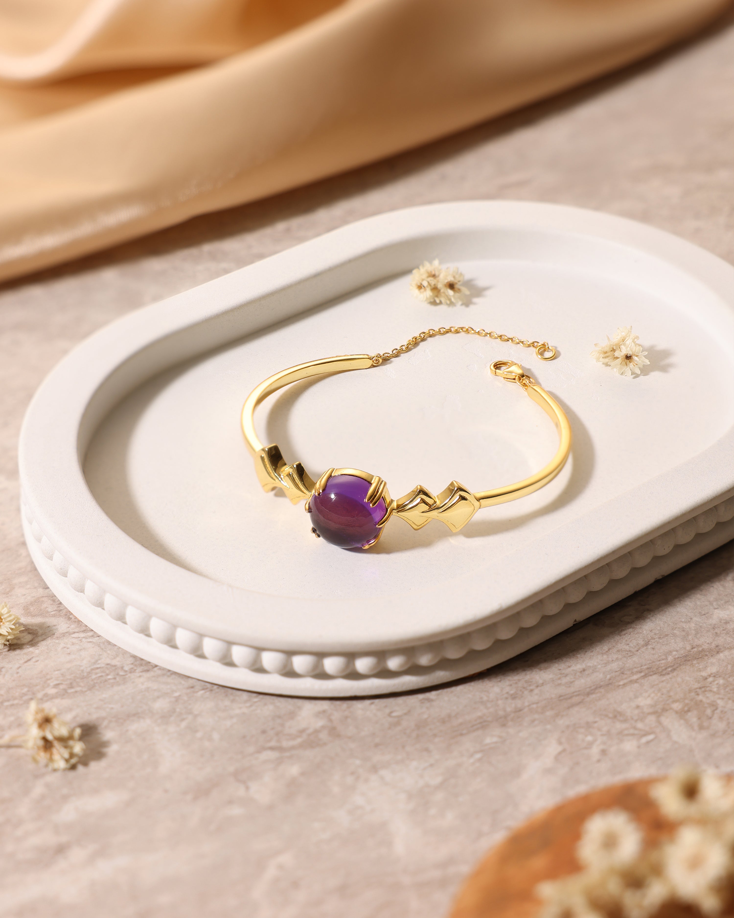 Amethyst Spade Bracelet