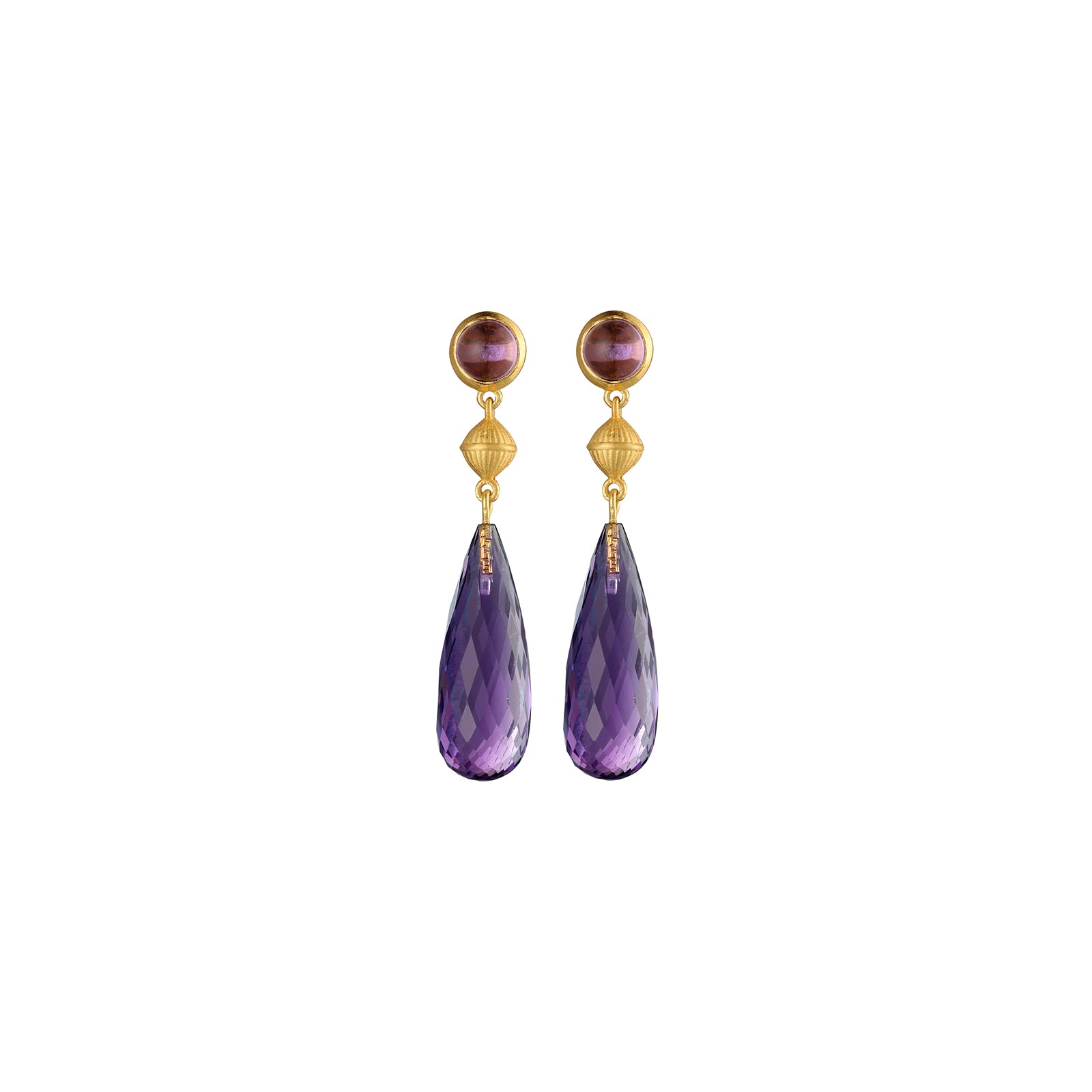 Amethyst Royal Prism - 92.5 Silver Earring