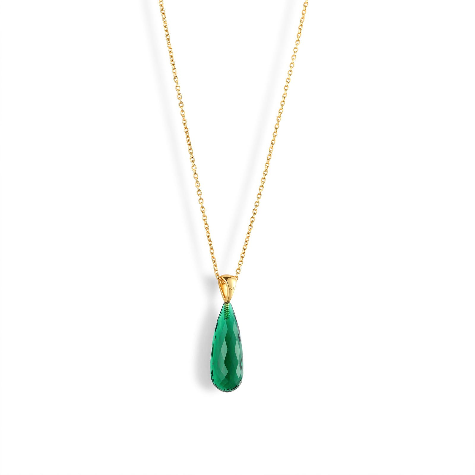 Emerald Royal Prism - 92.5 Silver Necklace