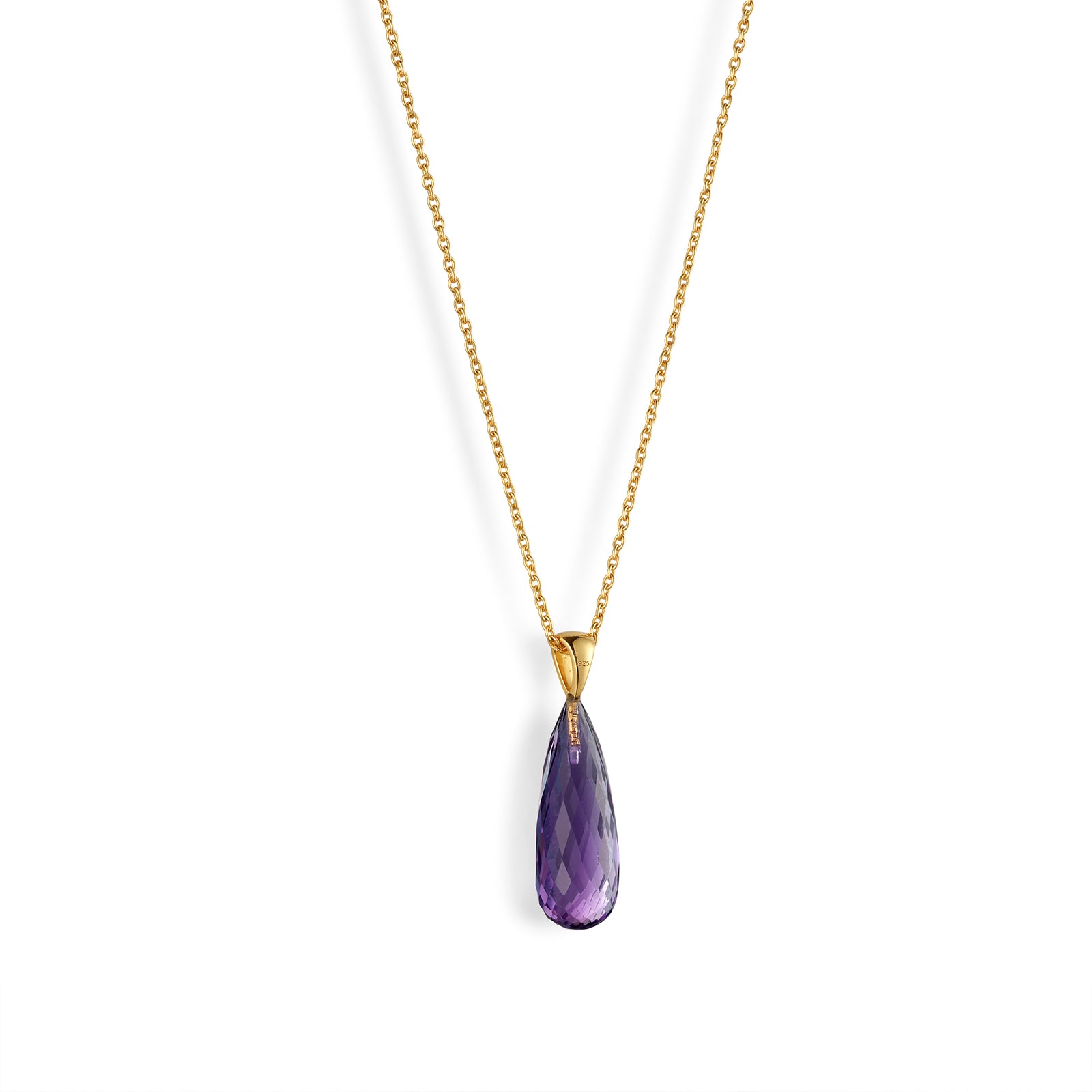 Amethyst Royal Prism - 92.5 Silver Necklace