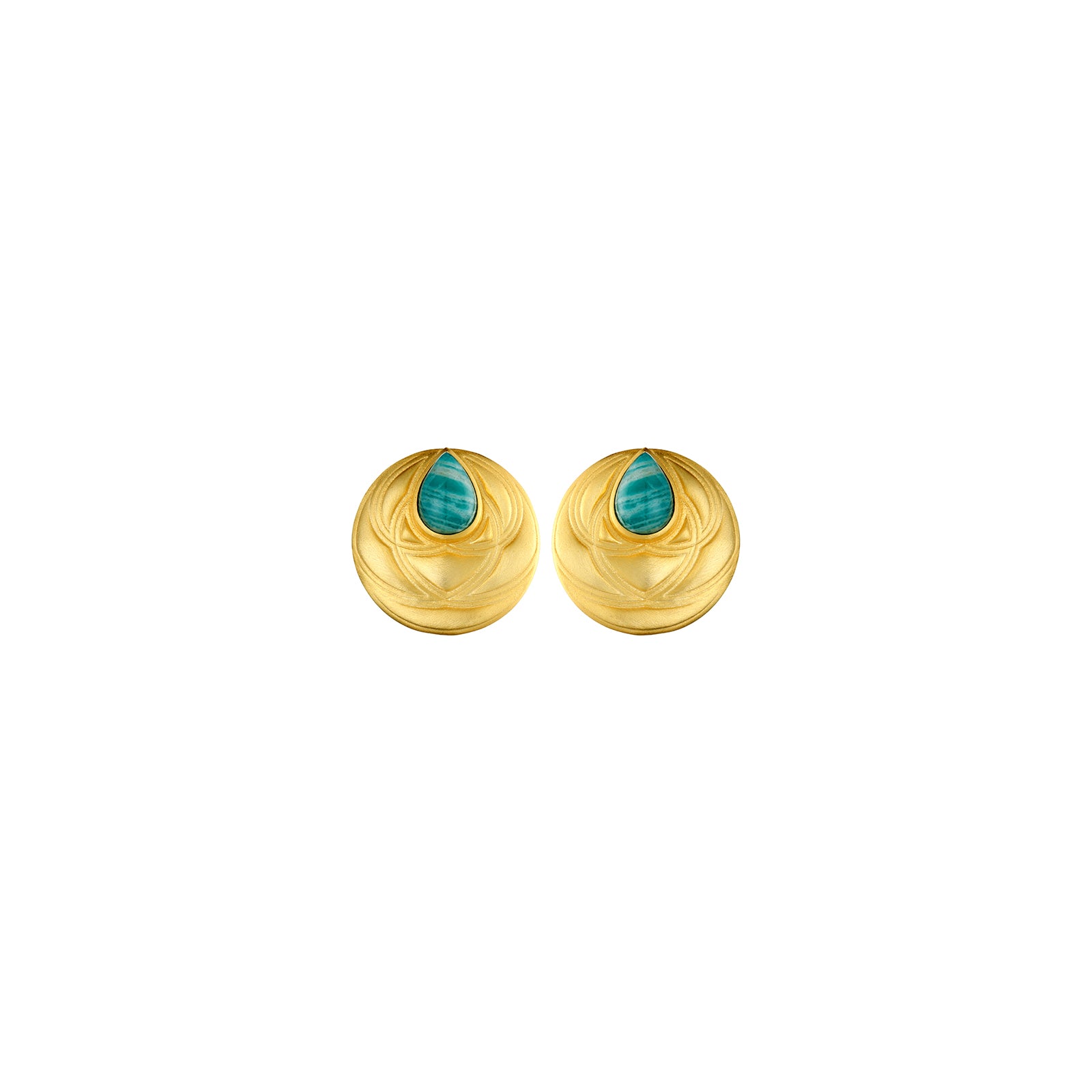 Arkya Amazonite Studs - 92.5 Silver