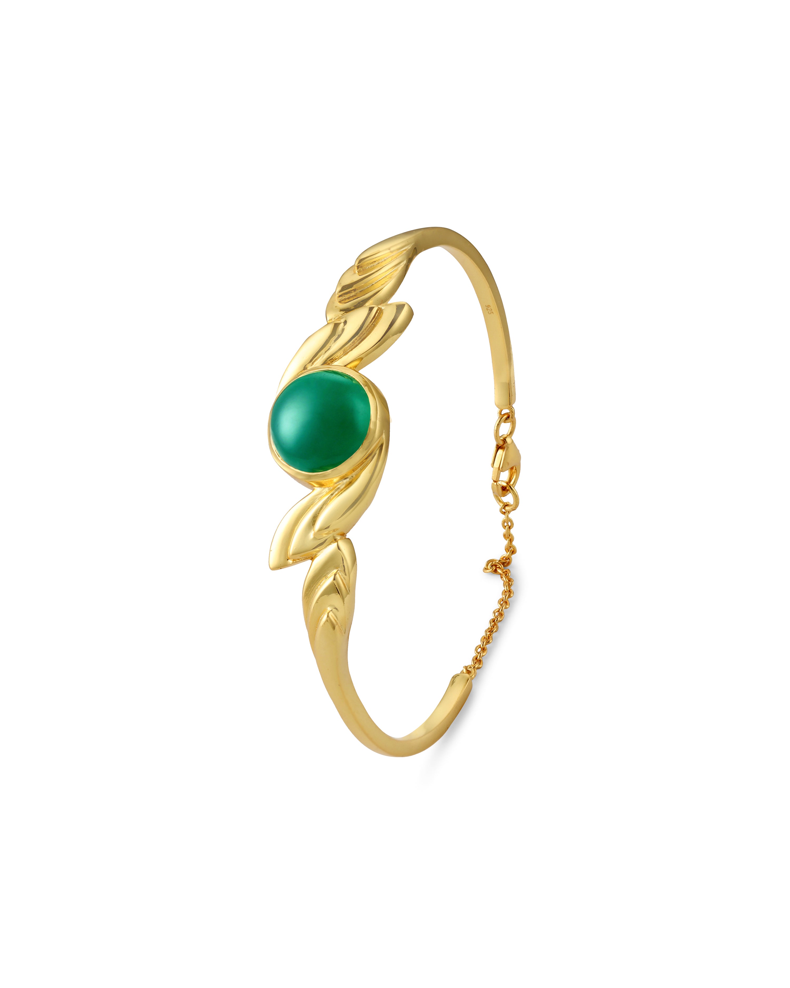 Golden Leaf Bracelet - Onyx Edition