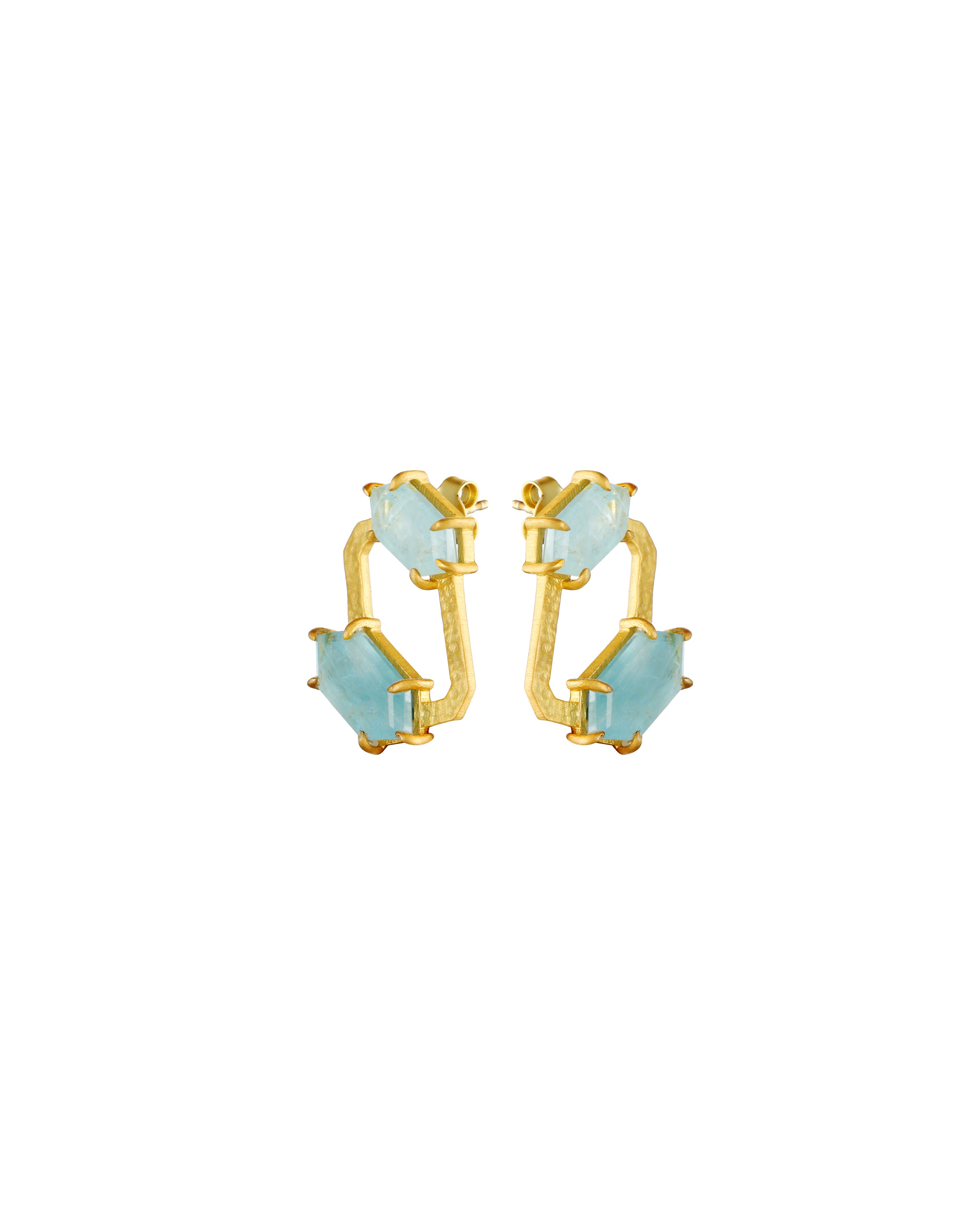 Aqua Hextwin Studs