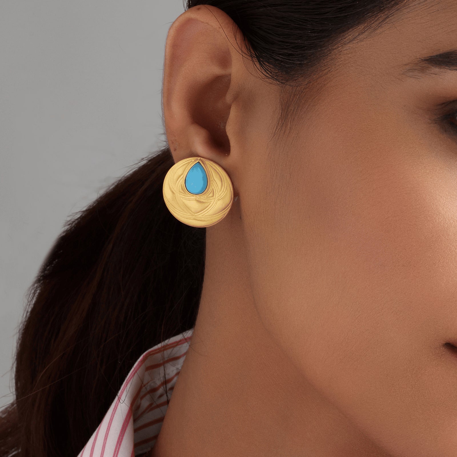 Arkya Feroza Studs - 92.5 Silver