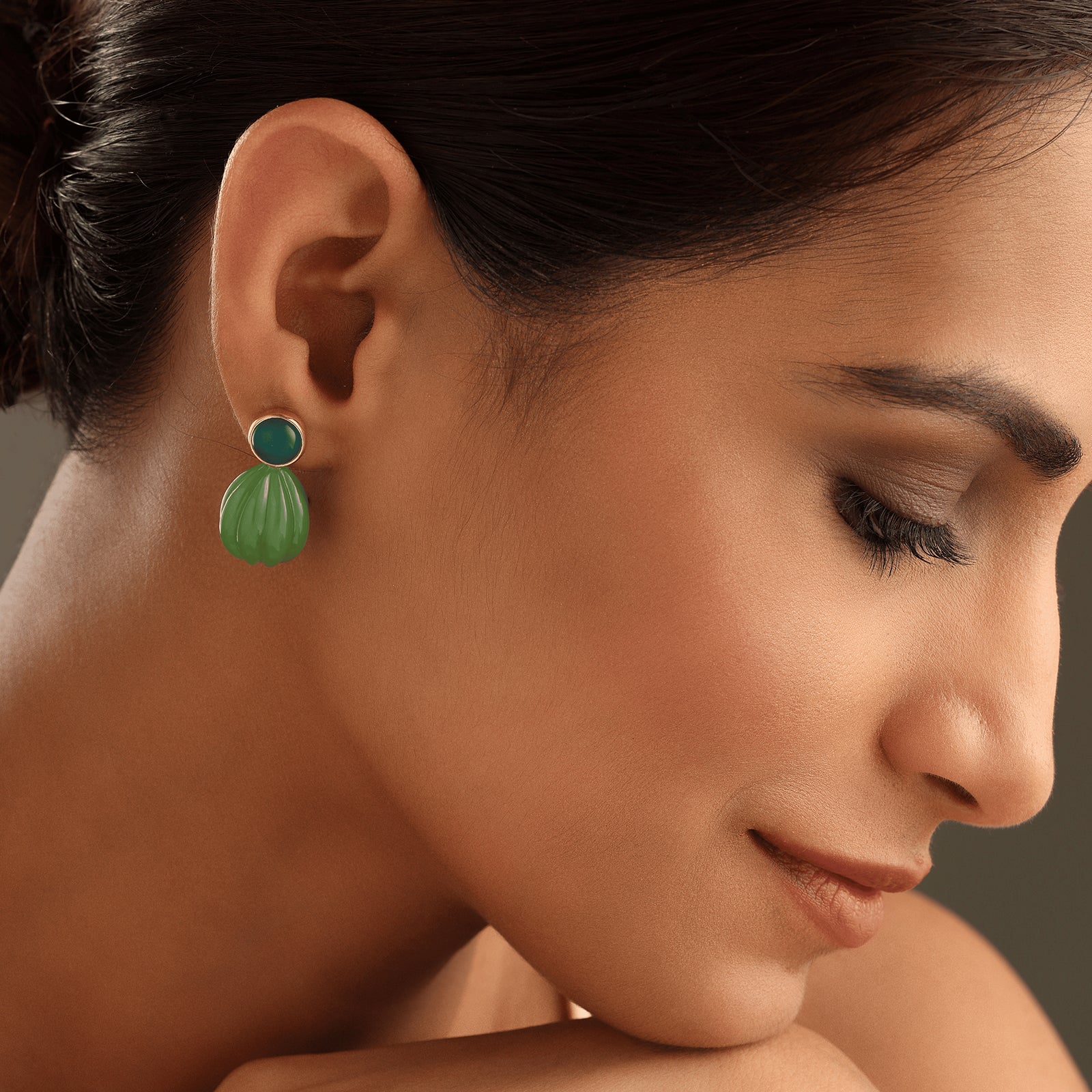 Melon Bud Drop - 92.5 Silver Earring