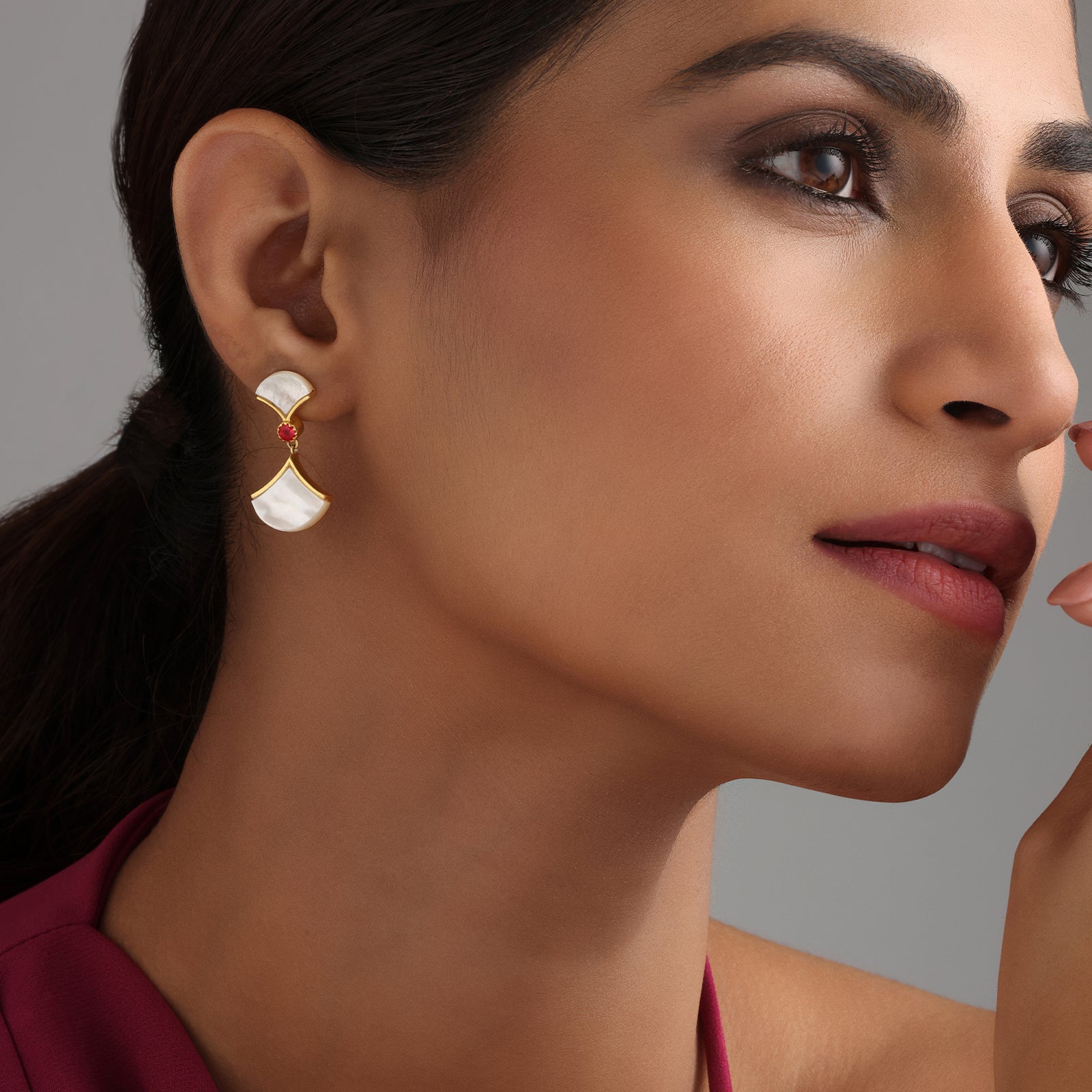 MoonArc Drop - 92.5 Silver Earring