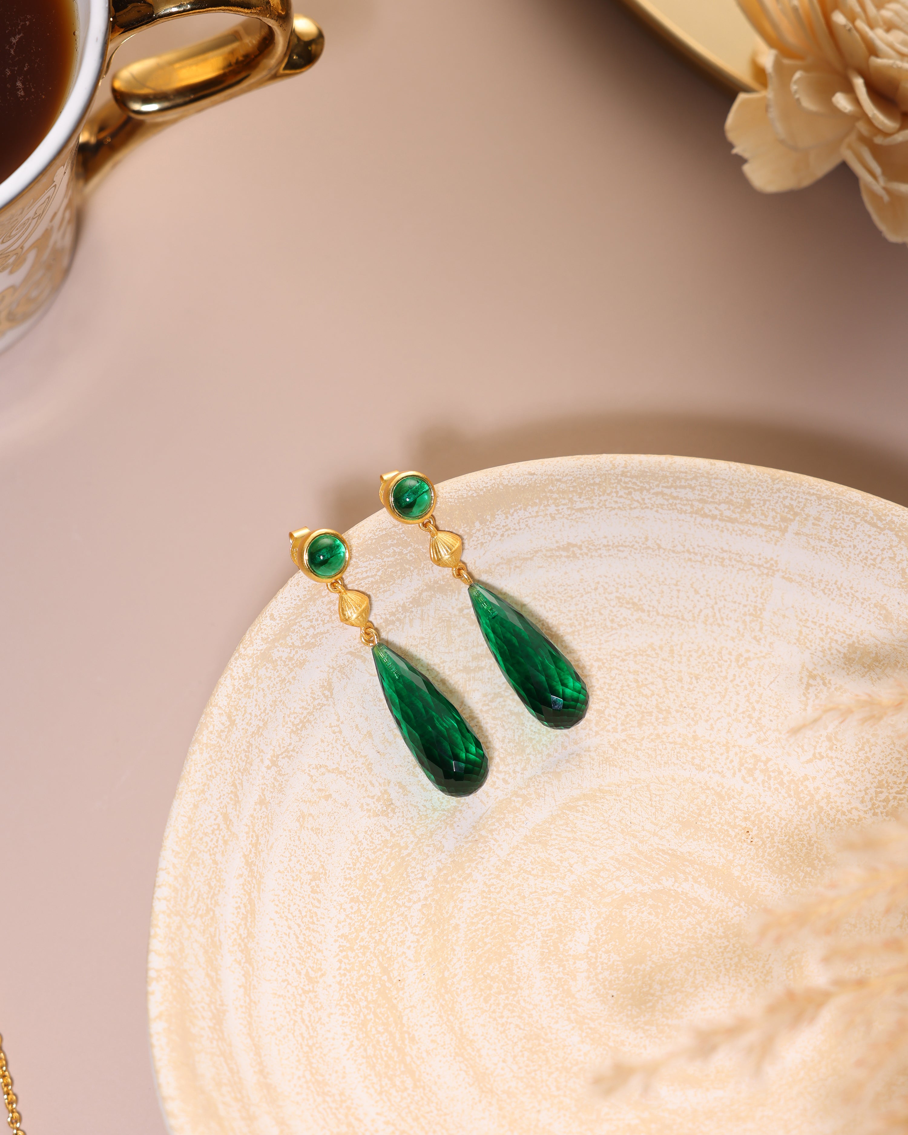 Emerald Royal Prism Earring