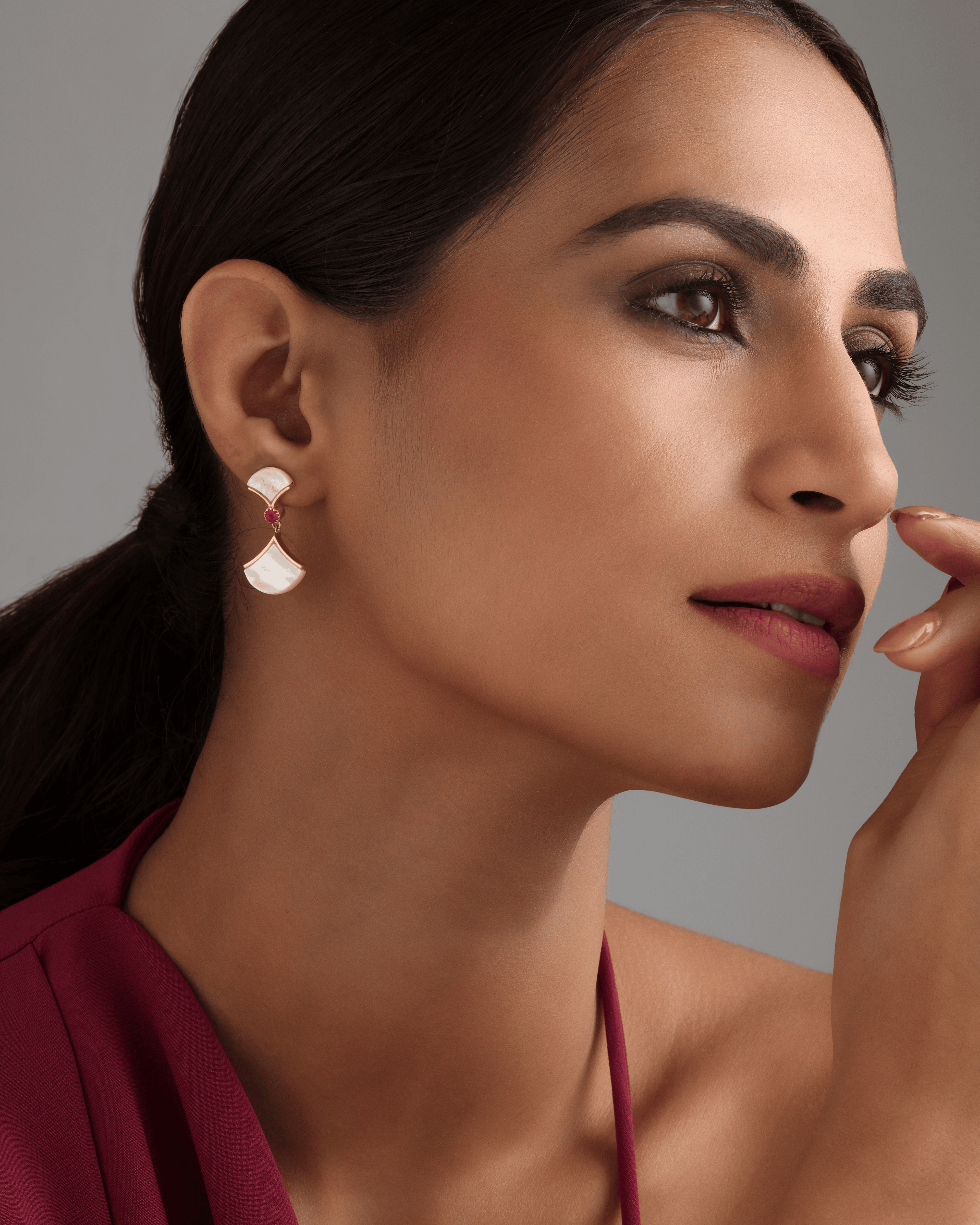 MoonArc Drop Earring