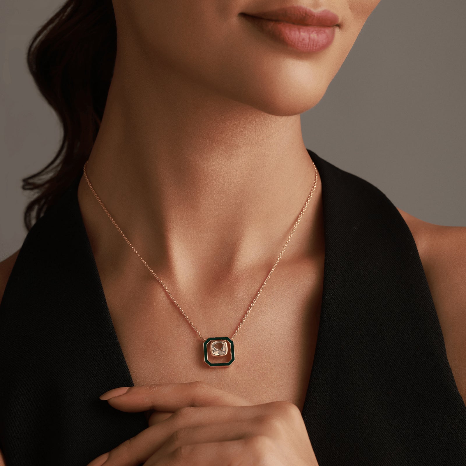 Moonframe - 92.5 Silver Necklace