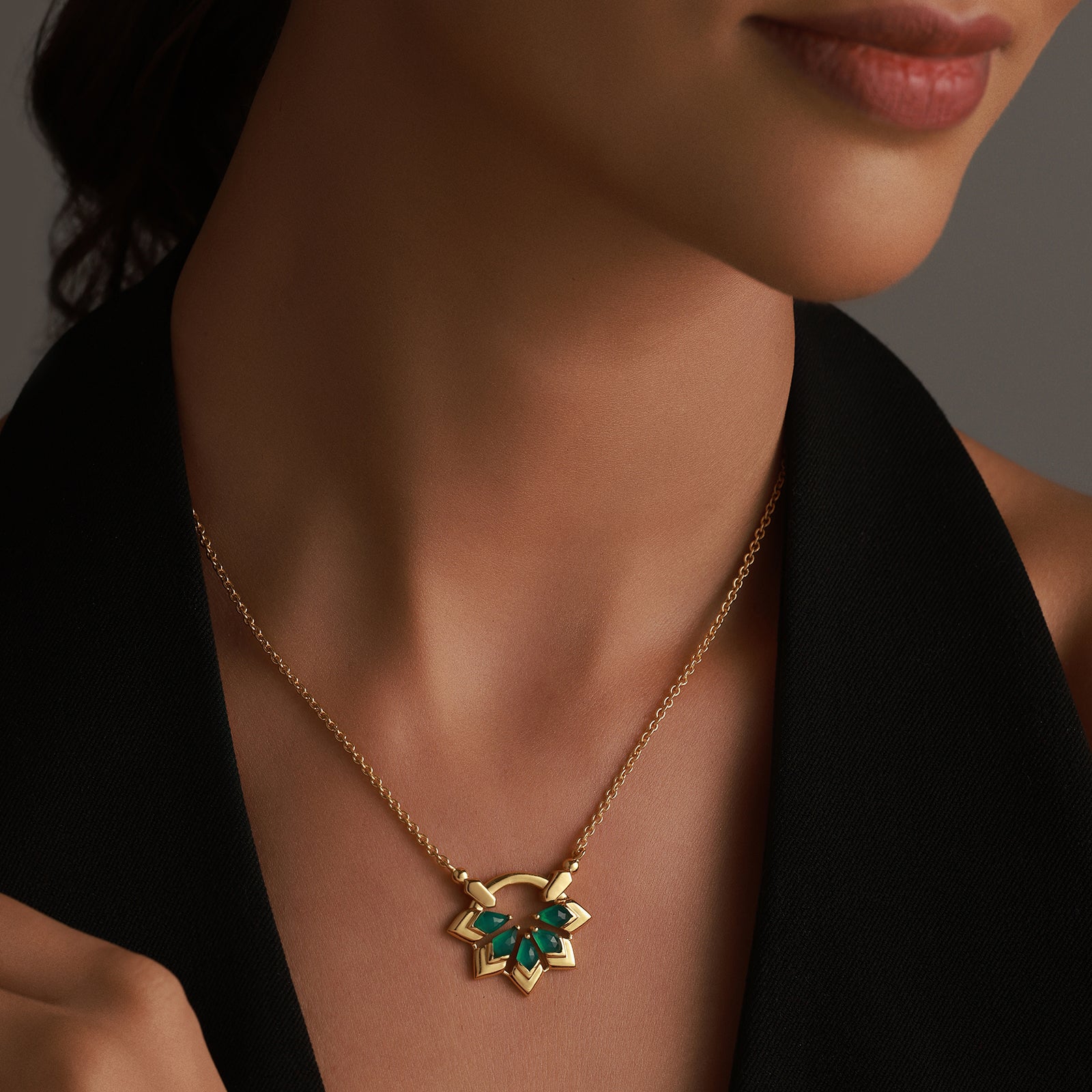 Onyx Earthfive - 92.5 Silver Necklace