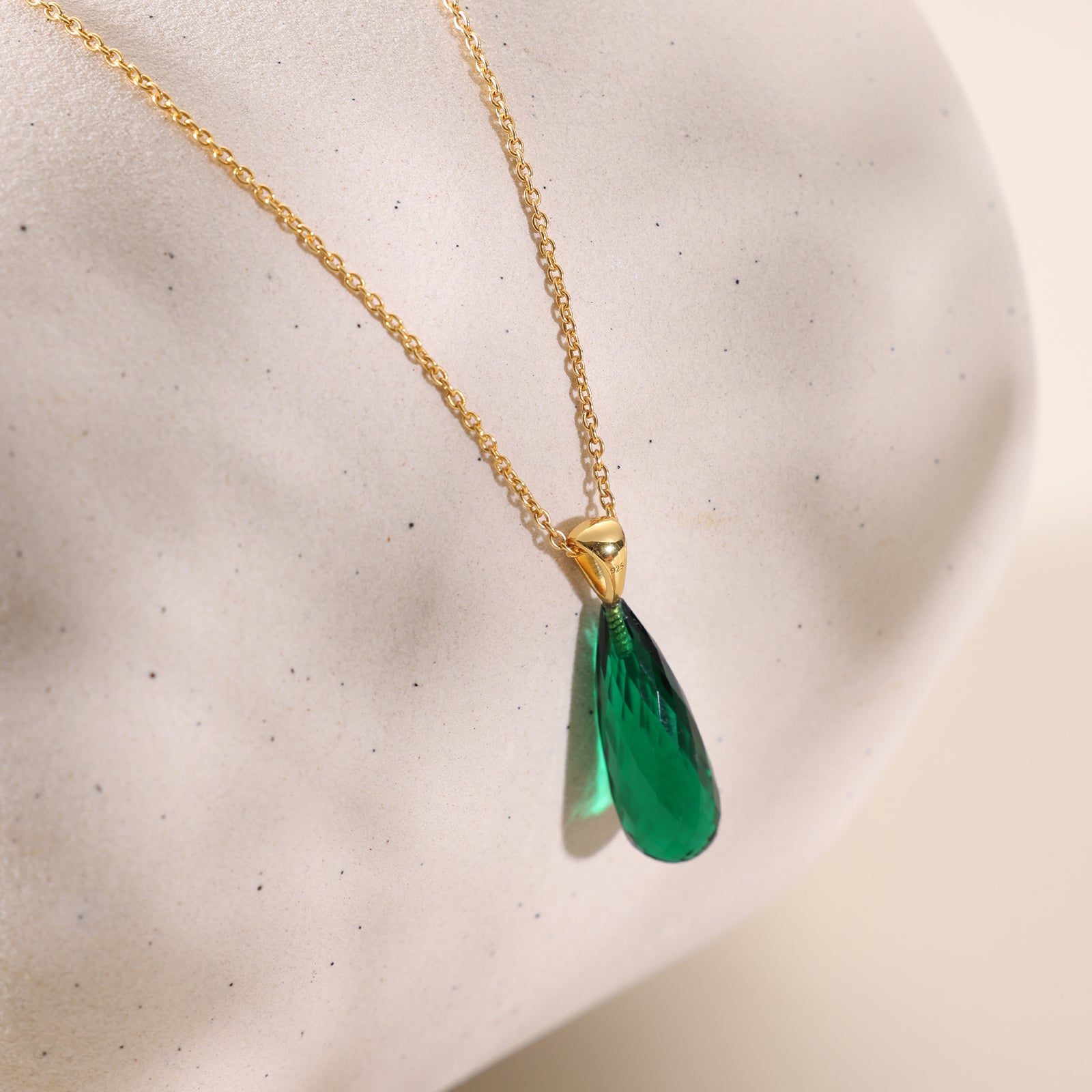Emerald Royal Prism - 92.5 Silver Necklace