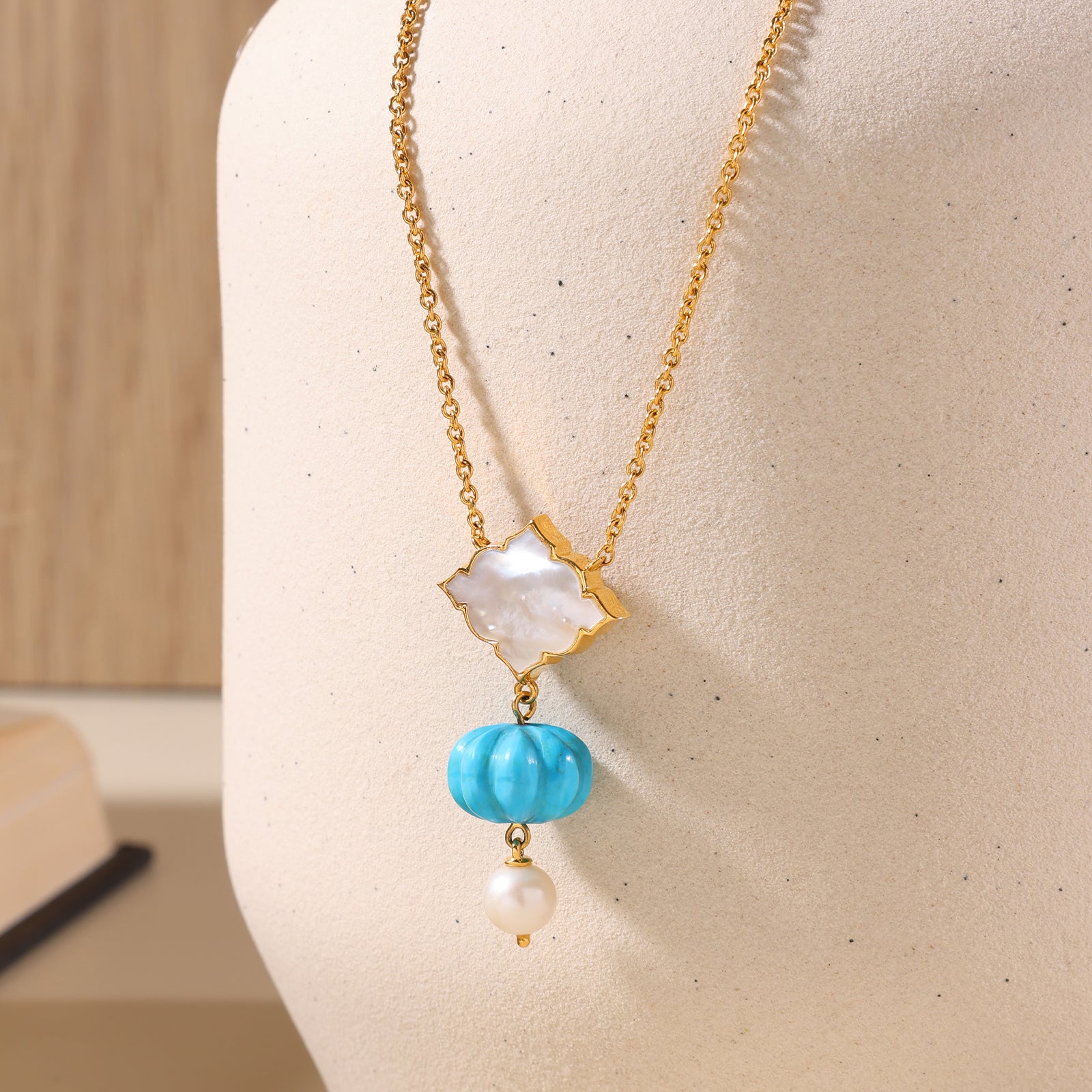 Feroza Lune - 92.5 Silver Necklace