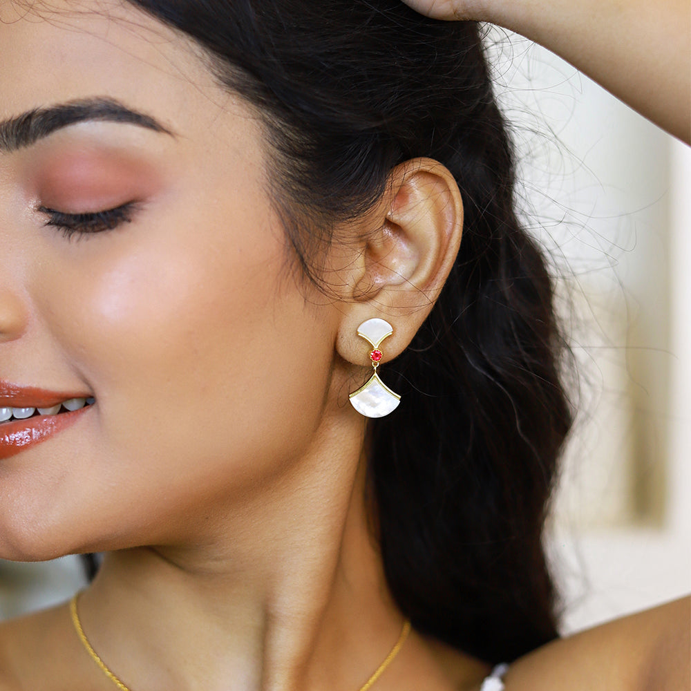 MoonArc Drop Earring