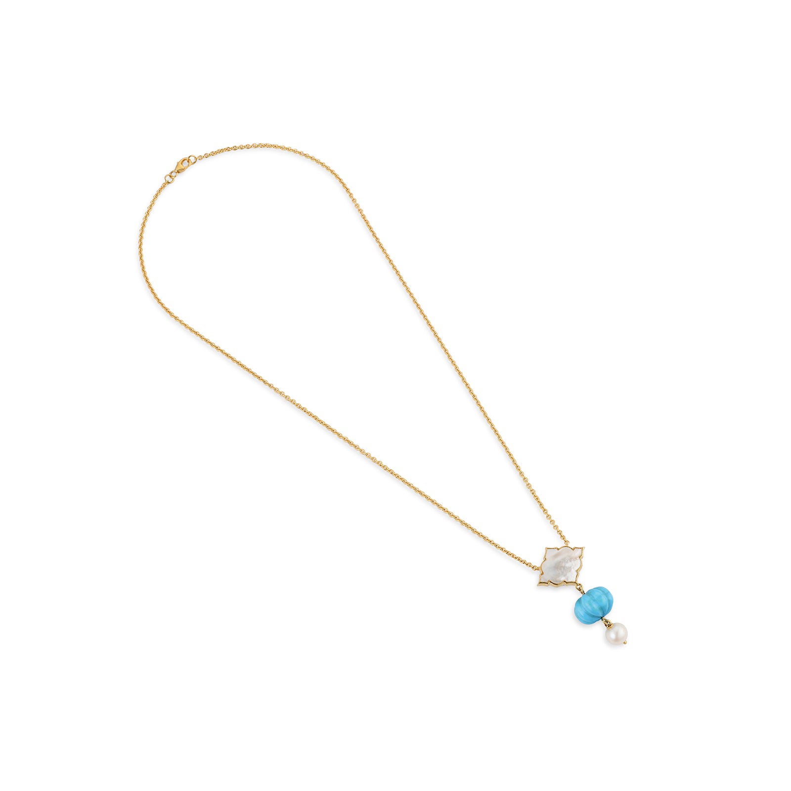 Feroza Lune - 92.5 Silver Necklace