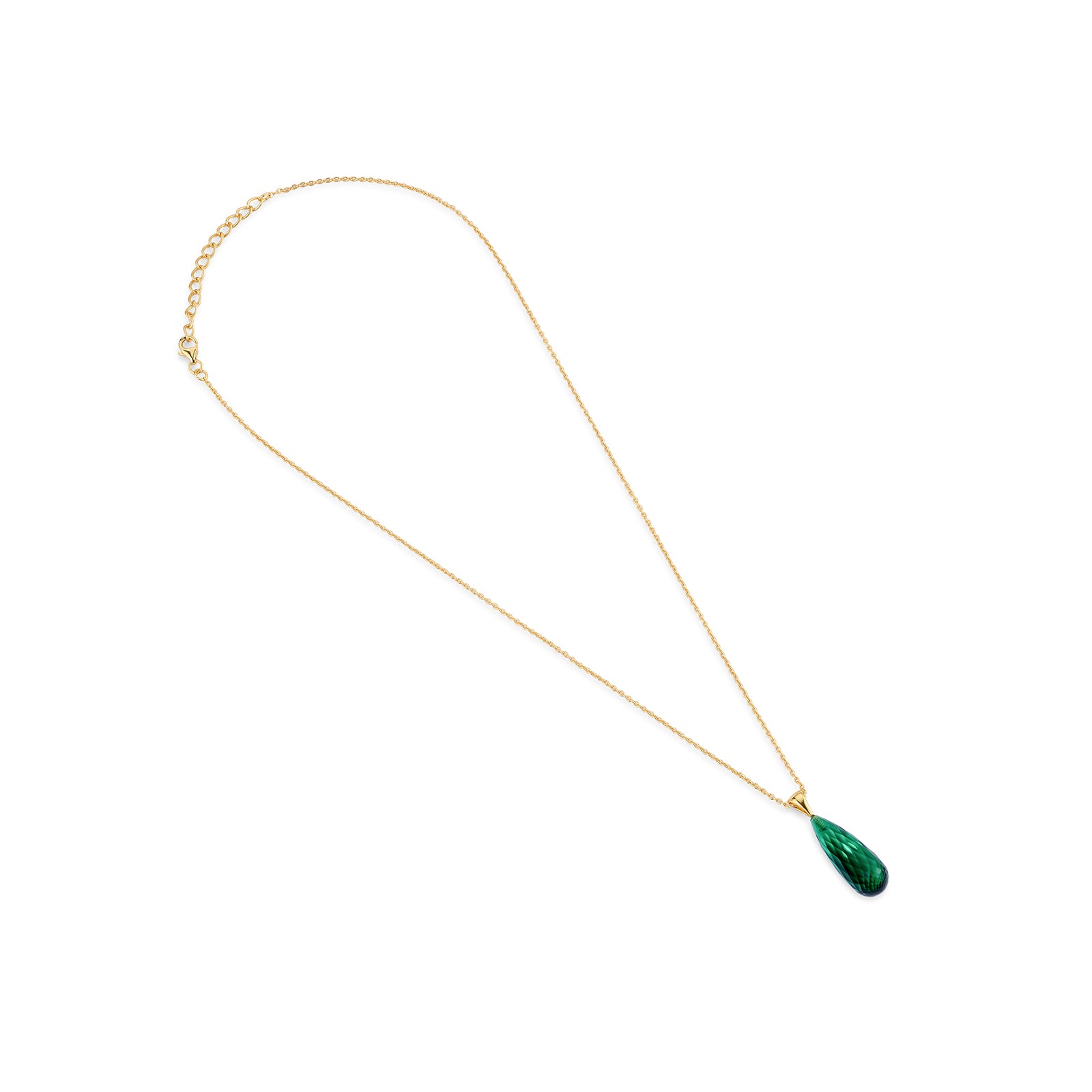 Emerald Royal Prism - 92.5 Silver Necklace
