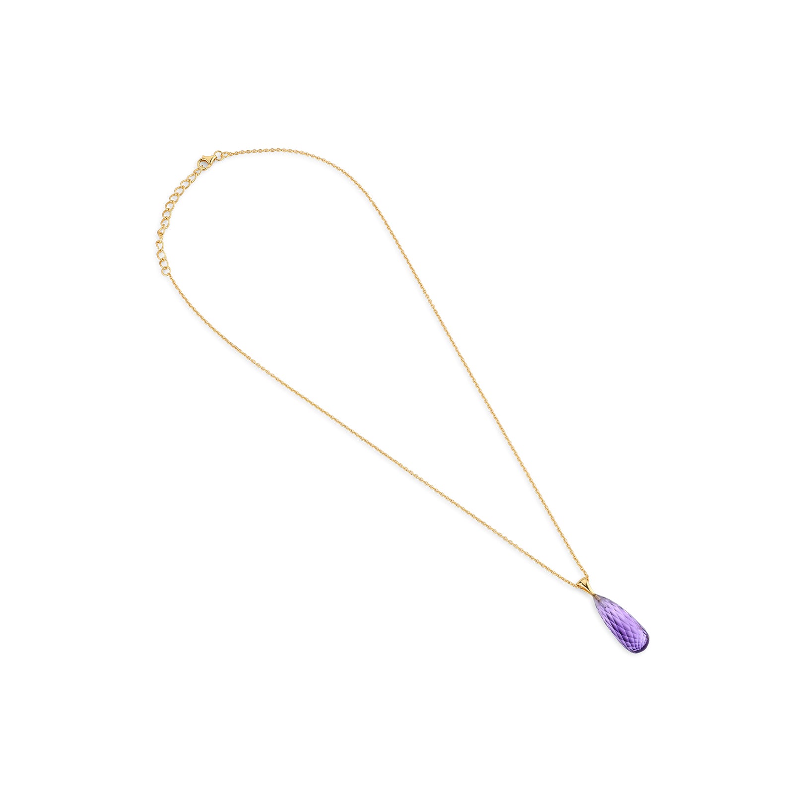 Amethyst Royal Prism - 92.5 Silver Necklace