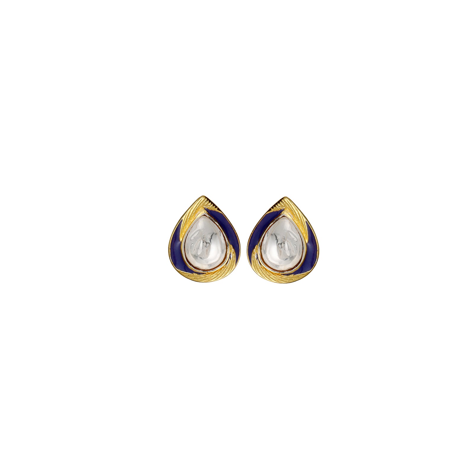 Noor Polki Studs - 92.5 Silver