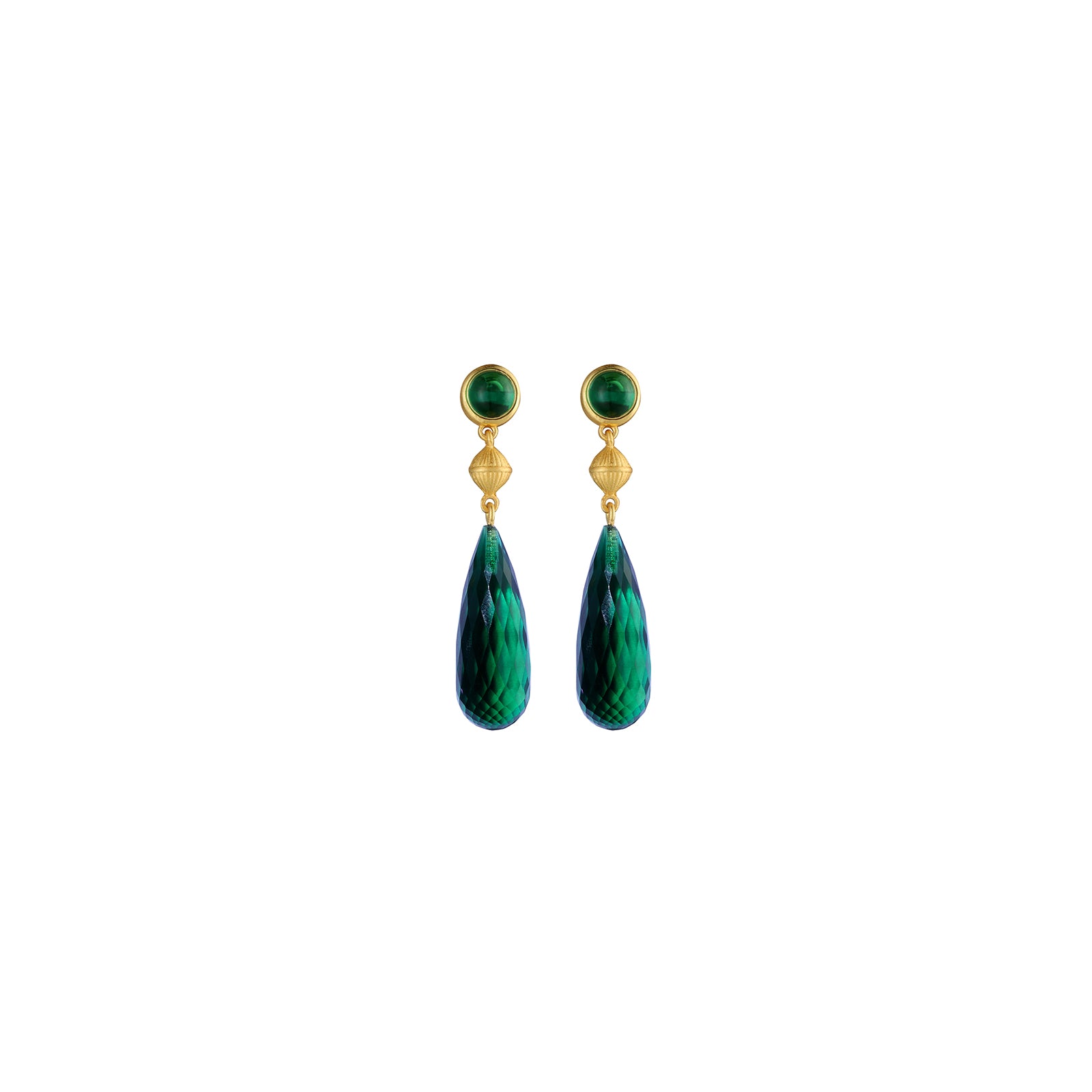 Emerald Royal Prism - 92.5 Silver Earring