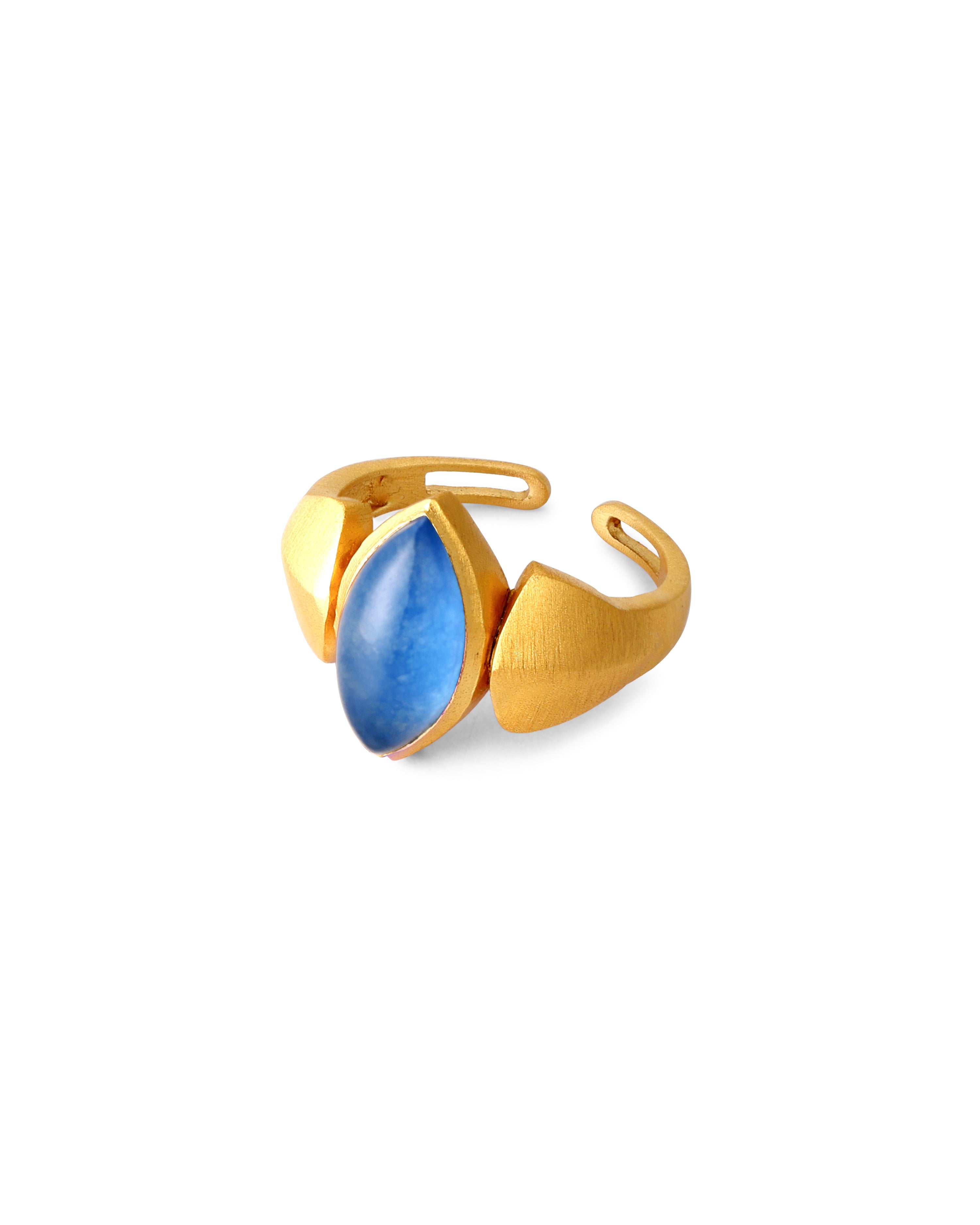 Blue Navette Ring