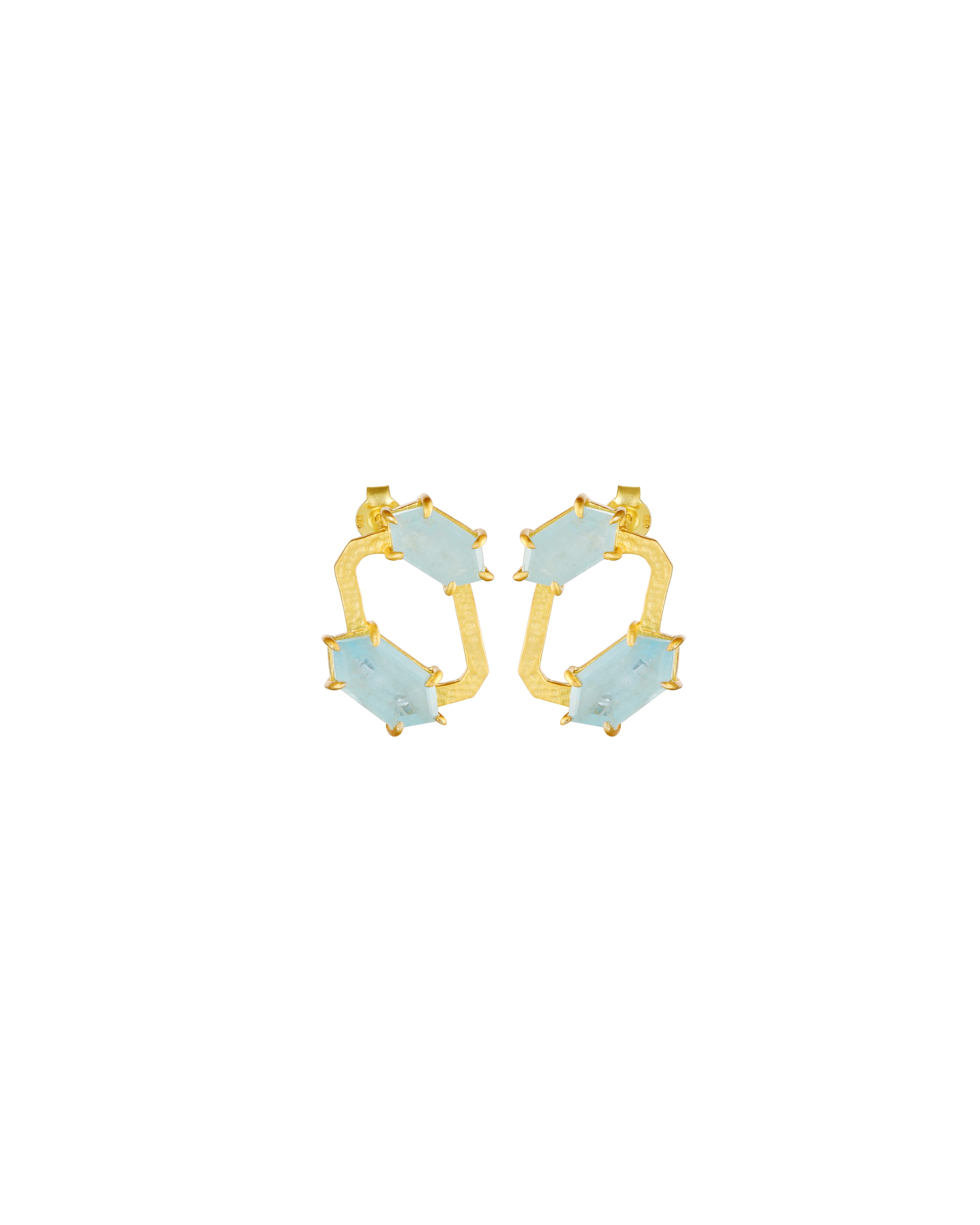 Aqua Hextwin Studs