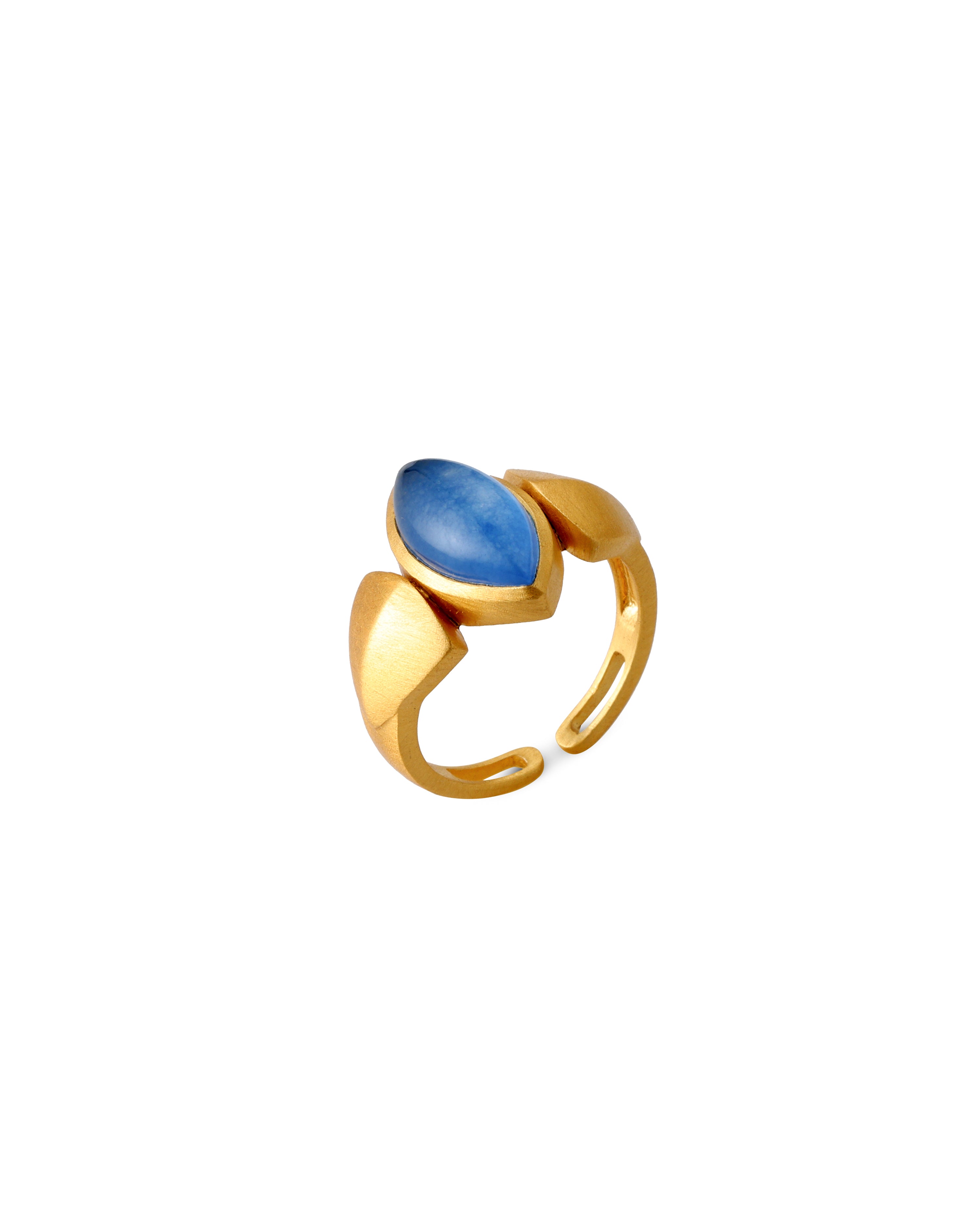 Blue Navette Ring