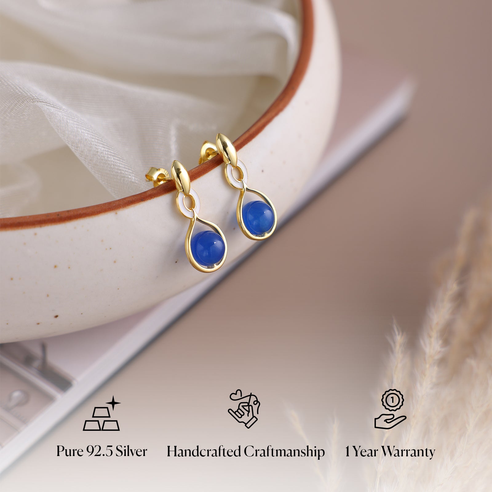 Blue Baari - 92.5 Silver Earring