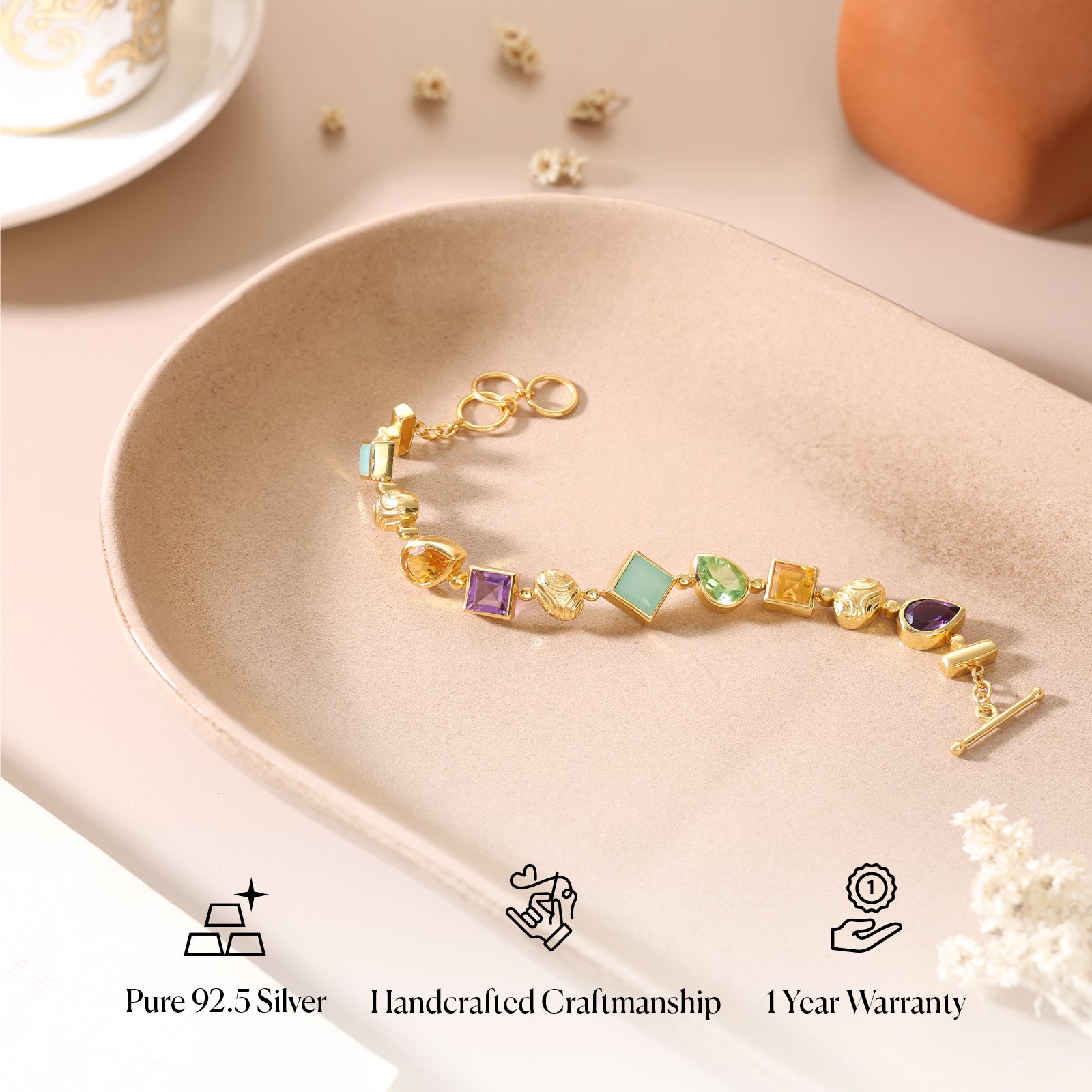 The Kaleidoscope Statement - 92.5 Silver Bracelet