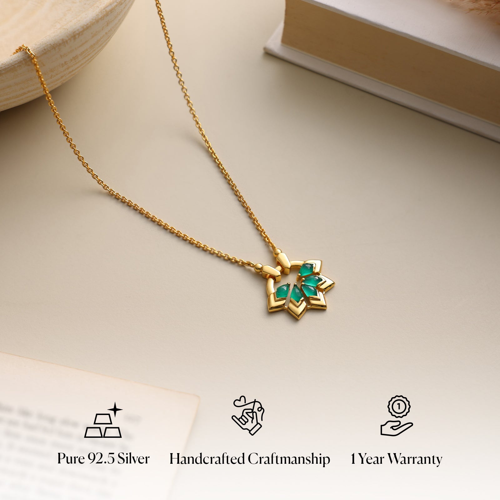 Onyx Earthfive - 92.5 Silver Necklace